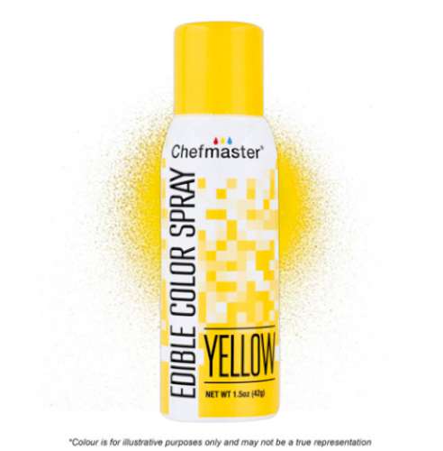 Chefmaster Edible Spray Colour - Yellow - Click Image to Close
